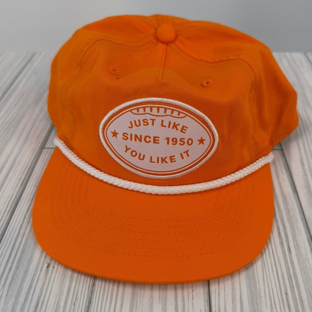 Whataburger Academy Outdoors Orange Snapback Rope Hat Just Like Since 1950 Patch